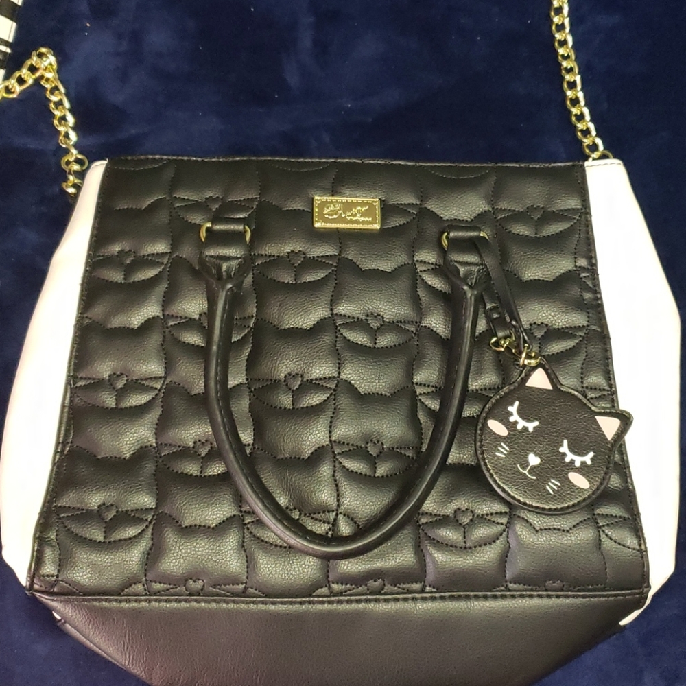 Betsey Johnson cat satchel